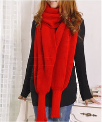 lovely Sleeve Wool Scarf - Ofcours For Women