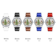 Funny Puppy Dog Women's Stainless Steel Classic Leather Strap Watches, - Ofcours For Women