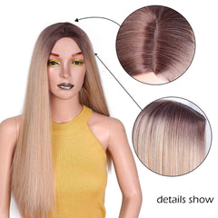 The Wig Long With Different Colors and a New Look - Ofcours For Women